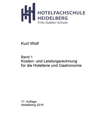 cover image of Kosten- und Leistungsrechnung für die Hotellerie und Gastronomie